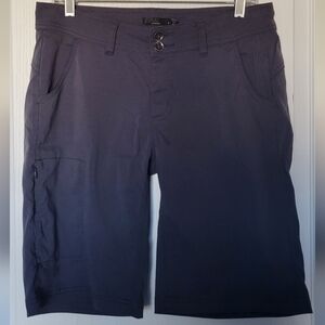 Prana Womens Gray Hiking Bermuda Shorts Size: 8